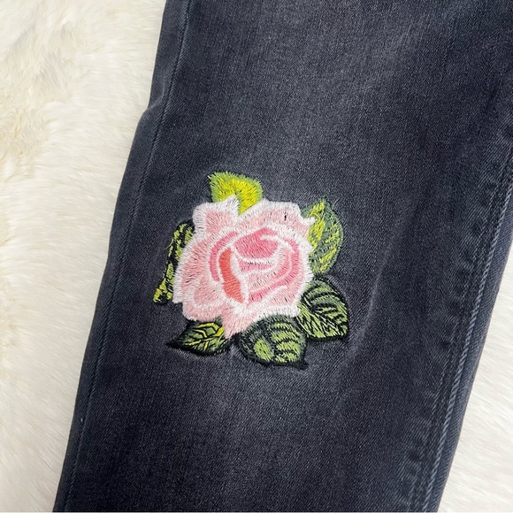 Hudson Nico‎ midrise ankle jeans with floral embroidery - Picture 4 of 7